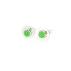Navajo .925 Sterling Silver Natural Gaspeite Native American Stud Earrings 27229 Navajo .925 Sterling Silver Natural Gaspeite Native American Stud Earrings 27229
