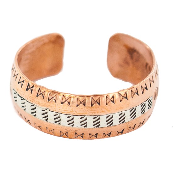 Certified Authentic Papillon Maze Horse Navajo .925 Sterling Silver Handmade Native American Pure Copper Bracelet  13097-25