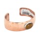 Certified Authentic Navajo Handmade Natural Tigers Eye Native American Pure Copper Bracelet 13111-1