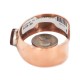 Certified Authentic Navajo Handmade Natural Red Jasper Native American Pure Copper Bracelet 13111-4
