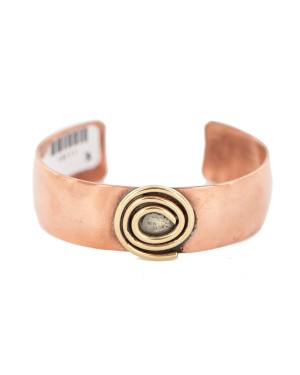 Certified Authentic Navajo Handmade Brass Native American Pure Copper Bracelet 13111-3