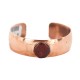 Certified Authentic Navajo Handmade Natural Red Jasper Native American Pure Copper Bracelet 13111-4
