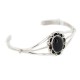 Handmade Navajo Certified Authentic .925 Sterling Silver Natural Black Onyx Native American Bracelet 13108-4 Handmade Navajo Certified Authentic .925 Sterling Silver Natural Black Onyx Native American Bracelet 13108-4
