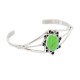 Handmade Navajo Certified Authentic .925 Sterling Silver Natural Gaspeite Native American Bracelet 13108-2