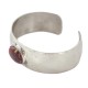 Certified Authentic Navajo Handmade Natural Red Jasper Native American Nickel Bracelet 13124-1