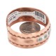 Certified Authentic .925 Sterling Silver Feather Maze Handmade Navajo Native American Pure Copper Bracelet 13119-2