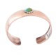 Certified Authentic Handmade Navajo Natural Turquoise Native American Pure Copper Bracelet 13123-1