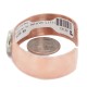 Certified Authentic Navajo Handmade Natural Mother of Pearl Native American Pure Copper Bracelet 13123-2
