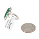 Navajo .925 Sterling Silver Certified Authentic Handmade Natural Malachite Native American Ring Size 8 1/2 13114-6