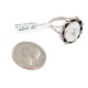 Sun Navajo Certified Authentic .925 Sterling Silver Handmade White Howlite Native American Ring 13115-5