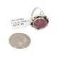 Navajo .925 Sterling Silver Certified Authentic Handmade Charoite Native American Ring Size 8 3/4 18203-4