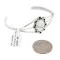 Navajo .925 Sterling Silver Handmade White Howlite Native American Bracelet 13122-4 Navajo .925 Sterling Silver Handmade White Howlite Native American Bracelet 13122-4
