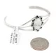Navajo .925 Sterling Silver Handmade White Howlite Native American Bracelet 13122-4 Navajo .925 Sterling Silver Handmade White Howlite Native American Bracelet 13122-4