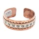 Certified Authentic .925 Sterling Silver Feather Maze Handmade Navajo Native American Pure Copper Bracelet 13119-2