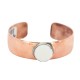 Certified Authentic Navajo Handmade Natural Mother of Pearl Native American Pure Copper Bracelet 13123-2
