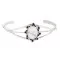 Navajo .925 Sterling Silver Handmade White Howlite Native American Bracelet 13122-4 Navajo .925 Sterling Silver Handmade White Howlite Native American Bracelet 13122-4