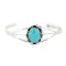 Navajo .925 Sterling Silver Handmade Natural Turquoise Native American Bracelet 13122-1