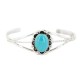 Navajo .925 Sterling Silver Handmade Certified Authentic Natural Turquoise Native American Bracelet 13122-1