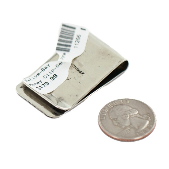 Turtle Certified Authentic 12kt Gold Filled and .925 Sterling Silver Handmade Navajo Native American Money Clip 11266-1