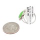 Navajo .925 Sterling Silver Certified Authentic Handmade Natural Gaspeite Native American Ring Size 9 1/4 13114-3