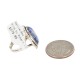 Navajo .925 Sterling Silver Certified Authentic Handmade Natural Lapis Native American Ring Size 8 18203-3