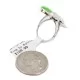 Navajo .925 Sterling Silver Handmade Natural Gaspeite Native American Ring Size 7 1/2 13116-3 Navajo .925 Sterling Silver Handmade Natural Gaspeite Native American Ring Size 7 1/2 13116-3