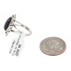 Navajo .925 Sterling Silver Certified Authentic Handmade Natural Black Onyx Native American Ring Size 9 13115-1