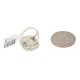 Navajo .925 Sterling Silver Certified Authentic Handmade White Howlite Native American Ring 18203-8 Navajo .925 Sterling Silver Certified Authentic Handmade White Howlite Native American Ring 18203-8