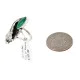 Leaf Navajo .925 Sterling Silver Handmade Natural Malachite Native American Ring Size 6 1/2 13116-4 Leaf Navajo .925 Sterling Silver Handmade Natural Malachite Native American Ring Size 6 1/2 13116-4