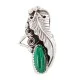 Leaf Navajo .925 Sterling Silver Handmade Natural Malachite Native American Ring Size 6 1/2 13116-4 Leaf Navajo .925 Sterling Silver Handmade Natural Malachite Native American Ring Size 6 1/2 13116-4