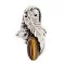 Leaf Navajo .925 Sterling Silver Handmade Natural Tigers Eye Native American Ring Size 8 13116-2 Leaf Navajo .925 Sterling Silver Handmade Natural Tigers Eye Native American Ring Size 8 13116-2