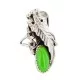 Navajo .925 Sterling Silver Handmade Natural Gaspeite Native American Ring Size 7 1/2 13116-3 Navajo .925 Sterling Silver Handmade Natural Gaspeite Native American Ring Size 7 1/2 13116-3