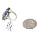 Navajo .925 Sterling Silver Certified Authentic Handmade Natural Lapis Native American Ring Size 8 18203-1