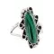 Navajo .925 Sterling Silver Handmade Natural Malachite Native American Ring Size 9 13114-5 Navajo .925 Sterling Silver Handmade Natural Malachite Native American Ring Size 9 13114-5