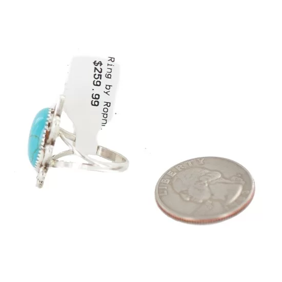 Navajo .925 Sterling Silver Handmade Natural Turquoise Native American Ring Size 8 13115-4 Navajo .925 Sterling Silver Handmade Natural Turquoise Native American Ring Size 8 13115-4