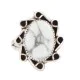Navajo .925 Sterling Silver Handmade White Howlite Native American Ring Size 9 1/2 13115-2 Navajo .925 Sterling Silver Handmade White Howlite Native American Ring Size 9 1/2 13115-2