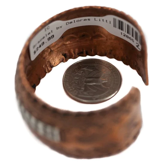 Feather Navajo .925 Sterling Silver Handmade Native American Pure Copper Bracelet 12865-2 Feather Navajo .925 Sterling Silver Handmade Native American Pure Copper Bracelet 12865-2