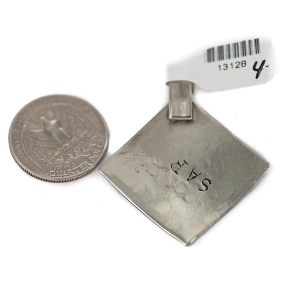 Horse Handmade Certified Authentic Navajo Native American Nickel Pendant 13128-4