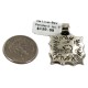 Handmade Feather Bear Certified Authentic Navajo Native American Nickel Pendant 13128-1