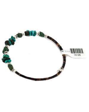 Certified Authentic Navajo Natural Turquoise Heishi Native American Adjustable Wrap Bracelet 13126 Certified Authentic Navajo Natural Turquoise Heishi Native American Adjustable Wrap Bracelet 13126