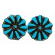 .925 Sterling Silver Handmade Certified Authentic Zuni Natural Turquoise Native American Stud Earrings 24485 .925 Sterling Silver Handmade Certified Authentic Zuni Natural Turquoise Native American Stud Earrings 24485
