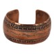 Certified Authentic Feather Navajo Handmade Native American Pure Copper Bracelet 12777-101