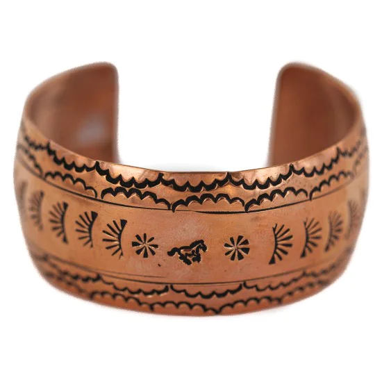Horse Navajo Handmade Native American Pure Copper Bracelet 12777-102 Horse Navajo Handmade Native American Pure Copper Bracelet 12777-102