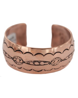 Certified Authentic Navajo Handmade Native American Pure Copper Bracelet 13125-1 Certified Authentic Navajo Handmade Native American Pure Copper Bracelet 13125-1