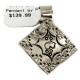Handmade Certified Authentic Navajo Native American Nickel Pendant 13128-2