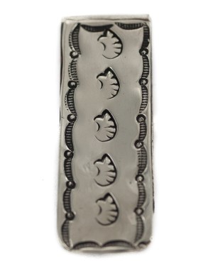 Navajo Bear Certified Authentic Nickel Handmade Native American Money Clip 11268-1