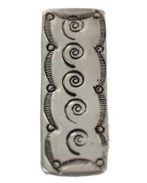 Navajo Swirl Certified Authentic Nickel Handmade Native American Money Clip 11268-2