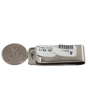 Swirl Navajo Certified Authentic Nickel Handmade Native American Money Clip 11268-5