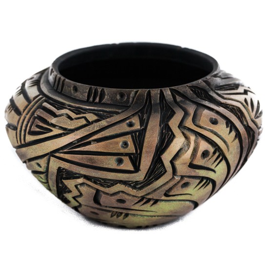 Certified Authentic Handmade Navajo Holbrook Native American Pottery 102490-3 Certified Authentic Handmade Navajo Holbrook Native American Pottery 102490-3