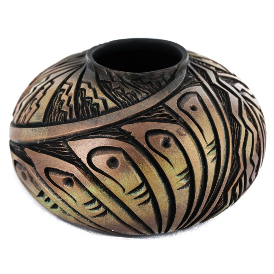 Certified Authentic Handmade Navajo Holbrook Native American Pottery 102491-4 Certified Authentic Handmade Navajo Holbrook Native American Pottery 102491-4
